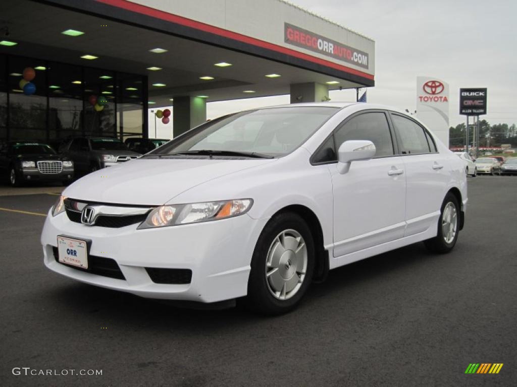 Honda civic 2009 pearl white #4