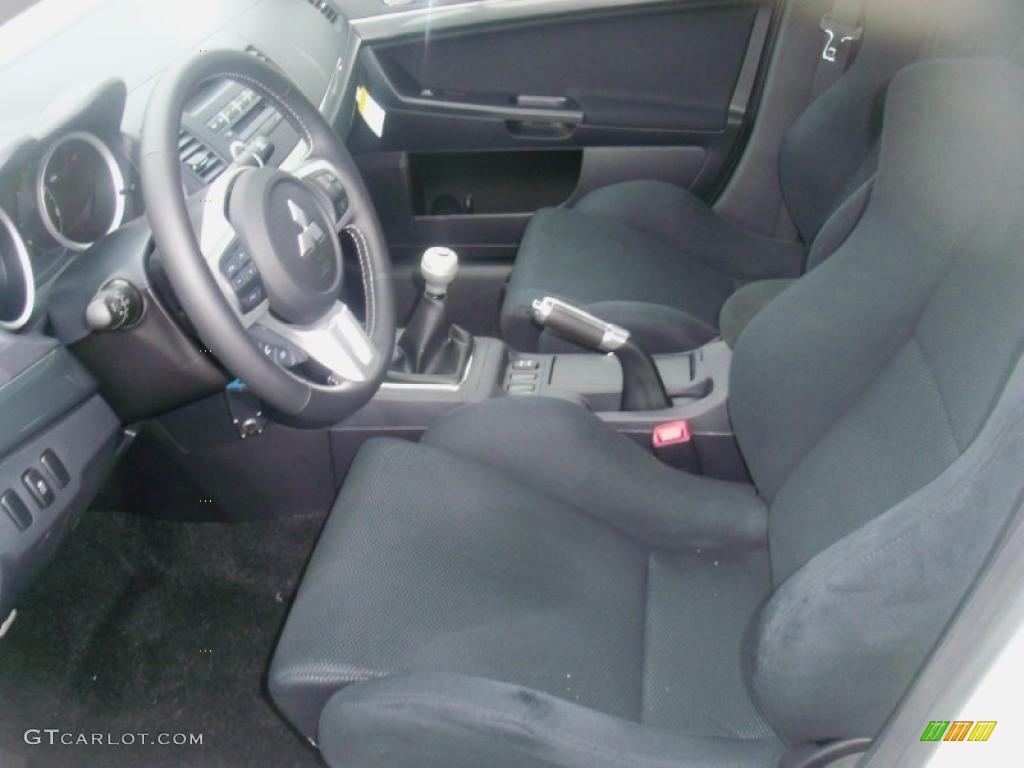 Black Interior 2011 Mitsubishi Lancer Evolution GSR Photo #39304333