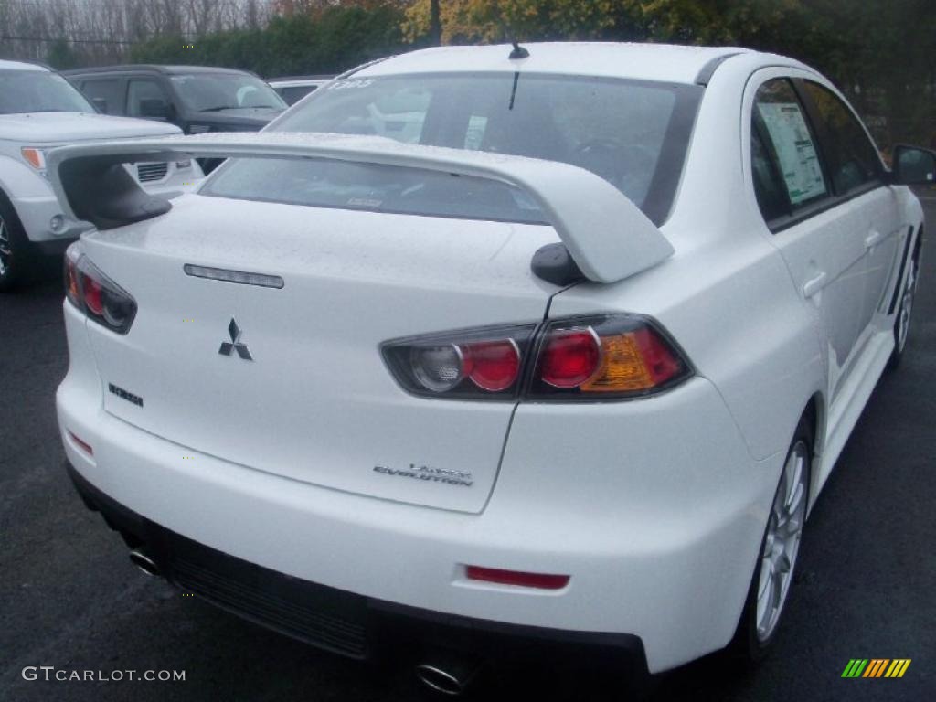 2011 Lancer Evolution GSR - Wicked White / Black photo #13