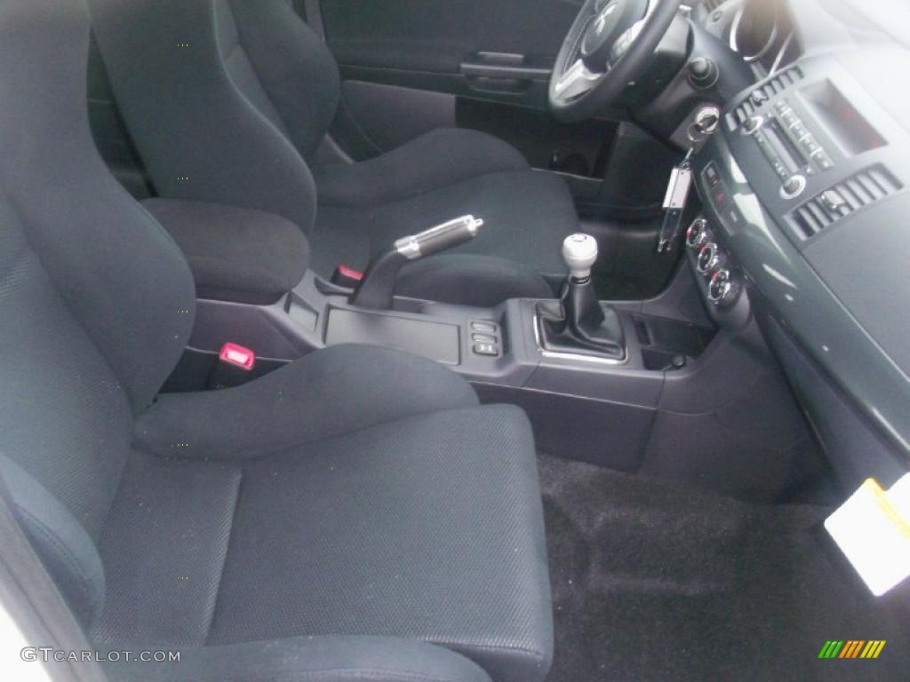 Black Interior 2011 Mitsubishi Lancer Evolution GSR Photo #39304717