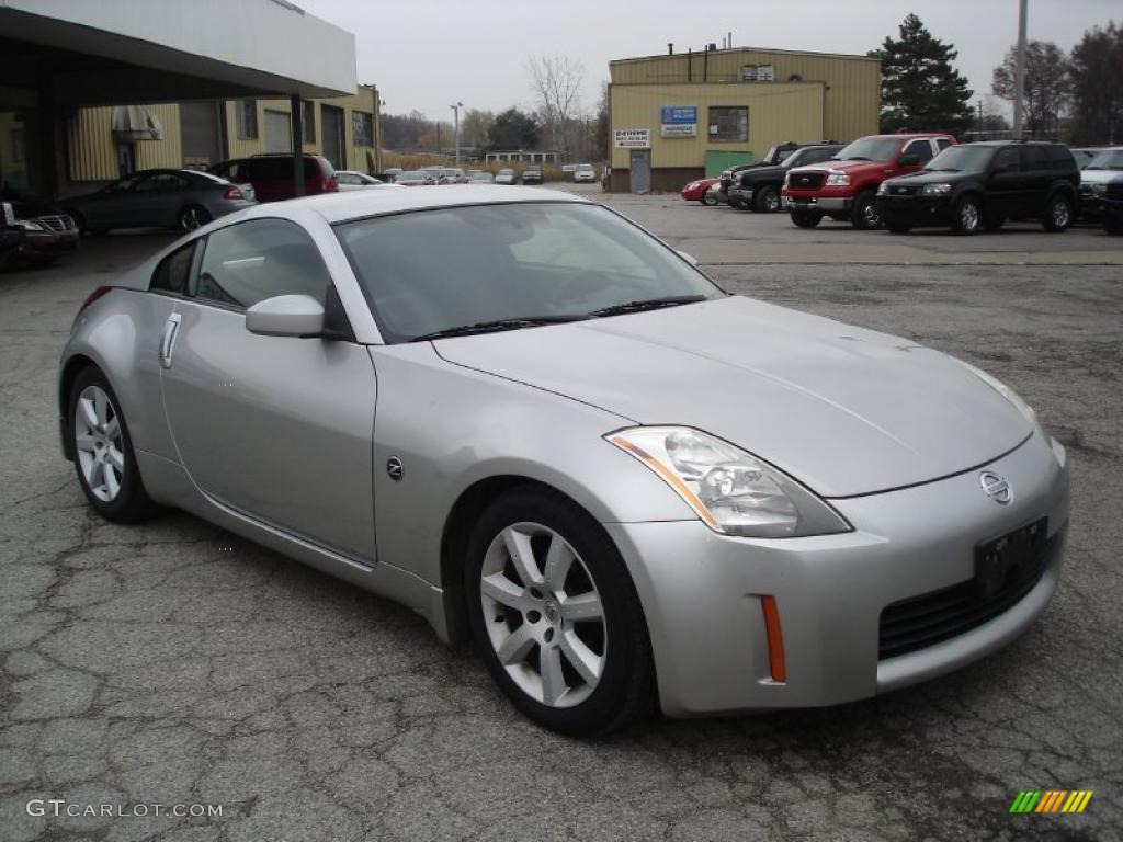 2003 350Z Enthusiast Coupe - Chrome Silver / Carbon Black photo #1