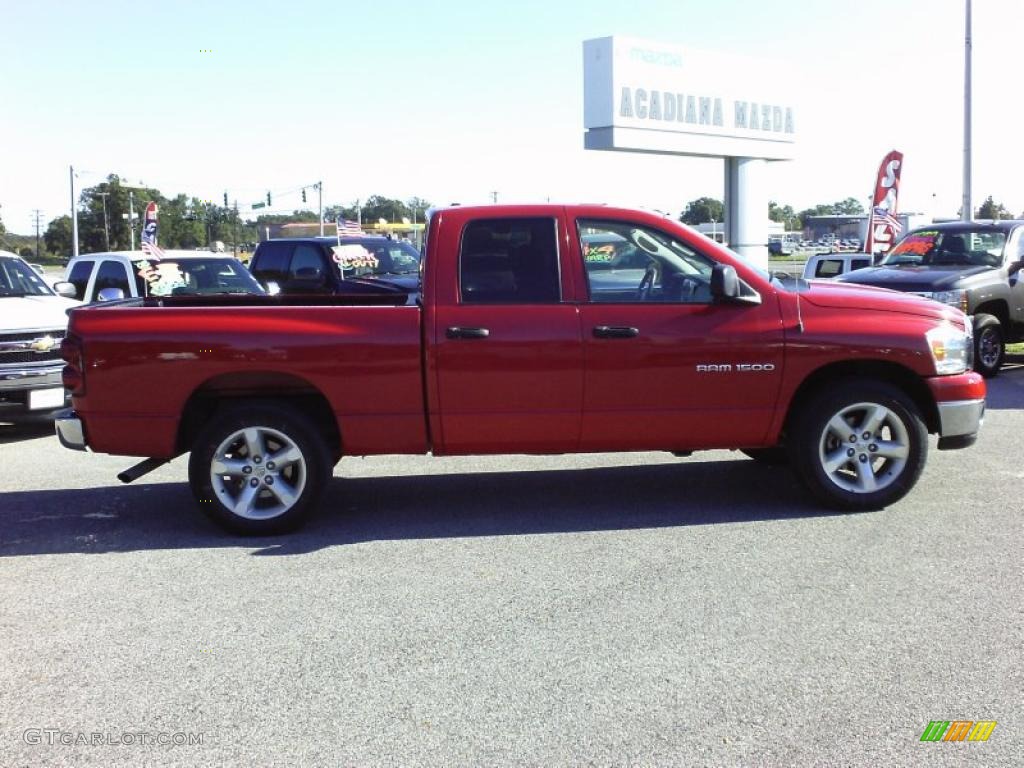 2007 Ram 1500 Big Horn Edition Quad Cab - Flame Red / Medium Slate Gray photo #6