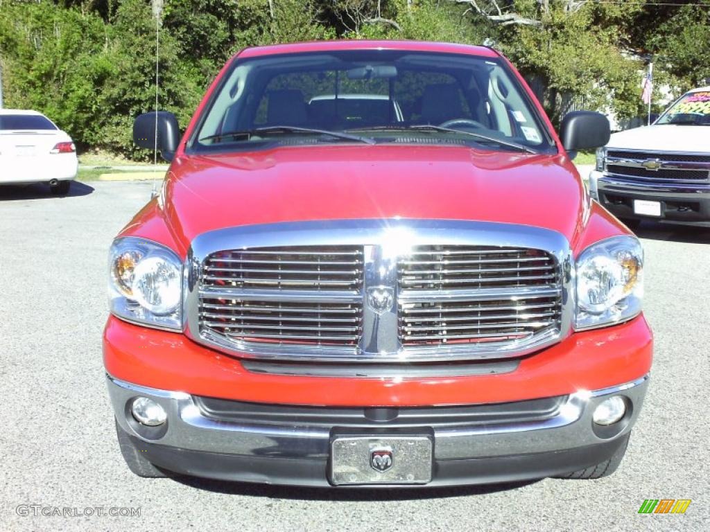 2007 Ram 1500 Big Horn Edition Quad Cab - Flame Red / Medium Slate Gray photo #8