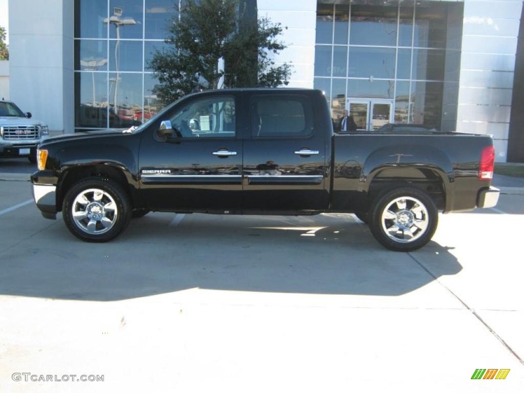 Onyx Black 2011 GMC Sierra 1500 SLE Crew Cab Exterior Photo #39306689