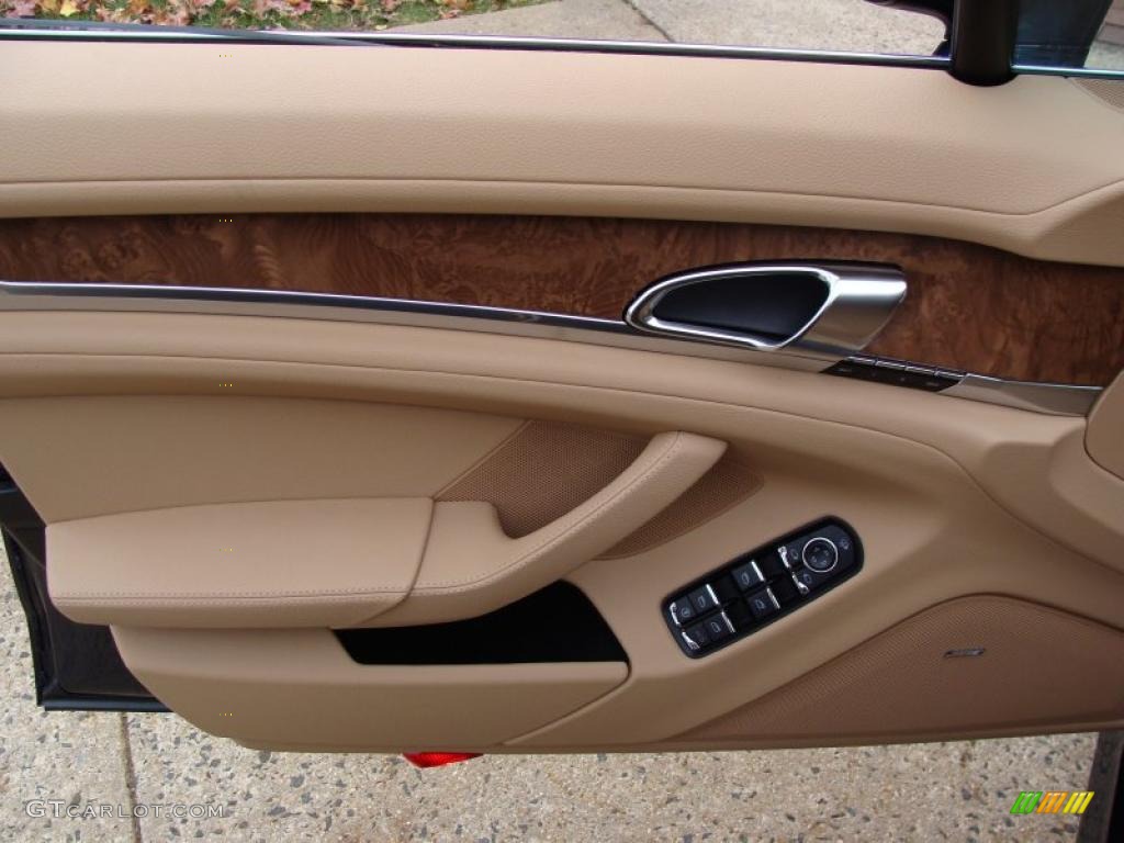 2011 Porsche Panamera 4S Luxor Beige Door Panel Photo #39307557