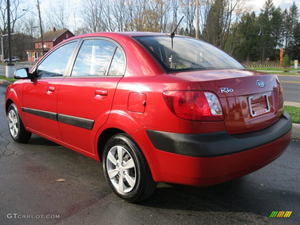 2009 Rio LX Sedan - Tropical Red / Gray photo #15