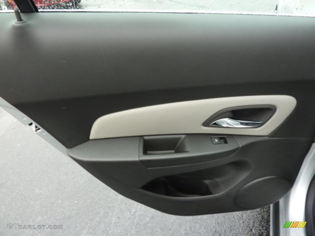 2011 Chevrolet Cruze LS Jet Black/Medium Titanium Door Panel Photo #39310153