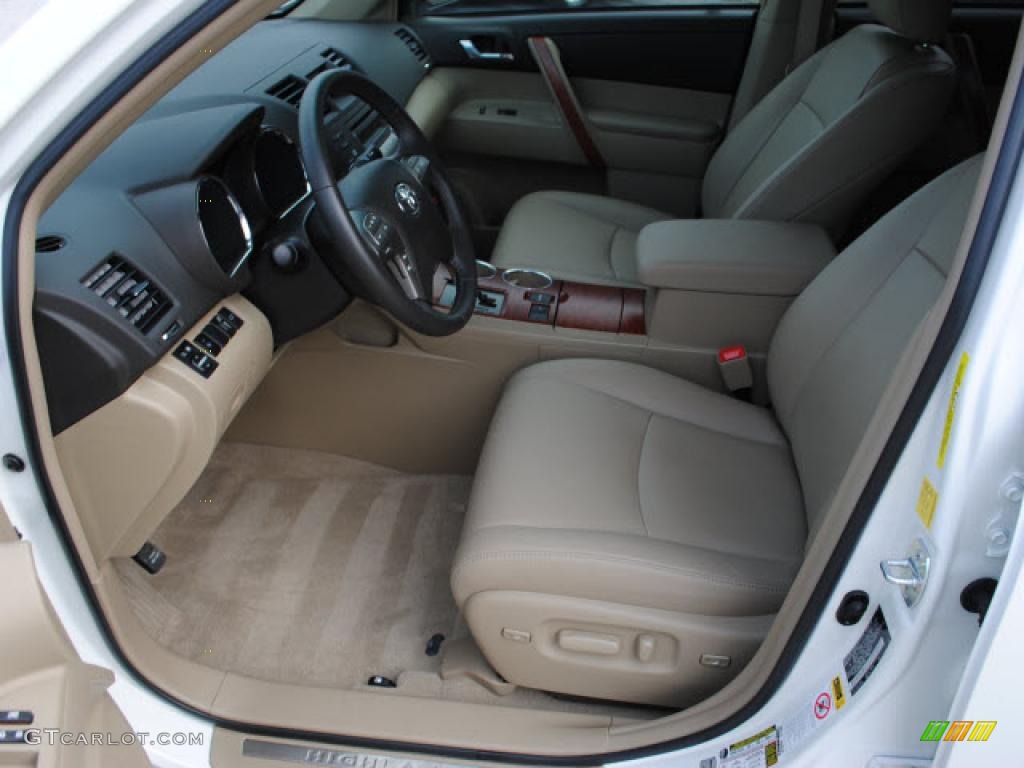 Sand Beige Interior 2010 Toyota Highlander Limited Photo #39310205