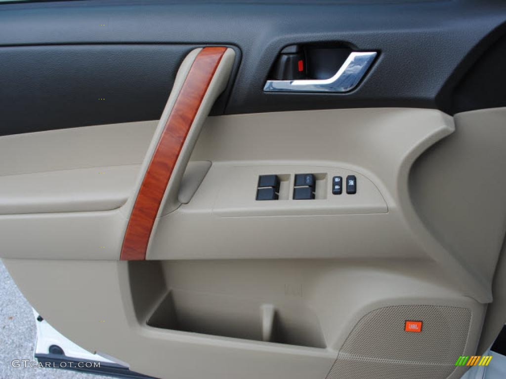 2010 Toyota Highlander Limited Sand Beige Door Panel Photo #39310285