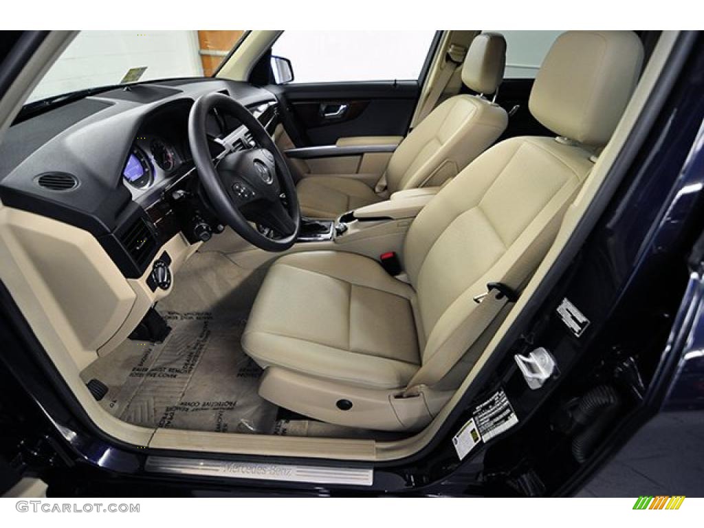 Almond/Black Interior 2010 Mercedes-Benz GLK 350 4Matic Photo #39311117