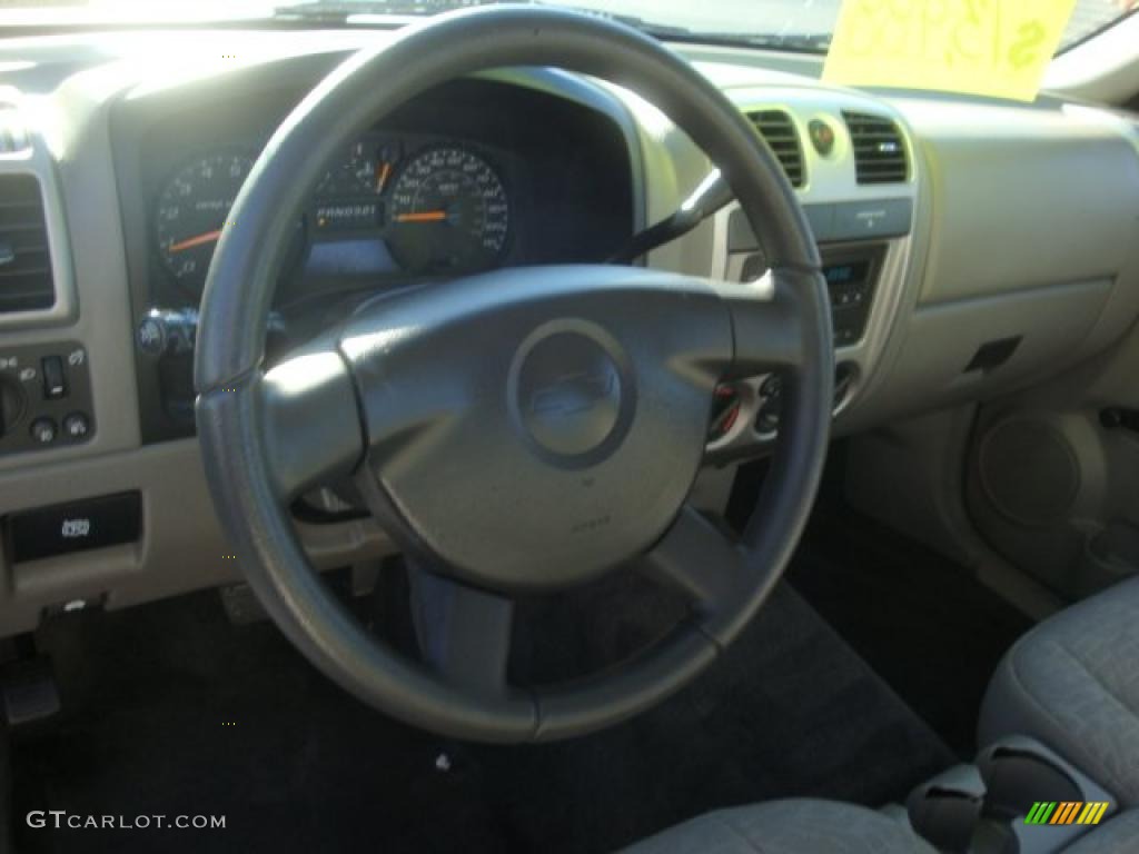 2008 Chevrolet Colorado Regular Cab Medium Pewter Steering Wheel Photo #39311945