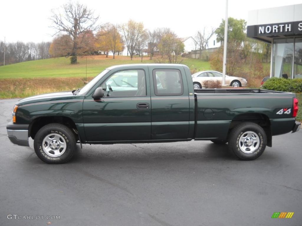 2004 Silverado 1500 Z71 Extended Cab 4x4 - Dark Green Metallic / Dark Charcoal photo #6