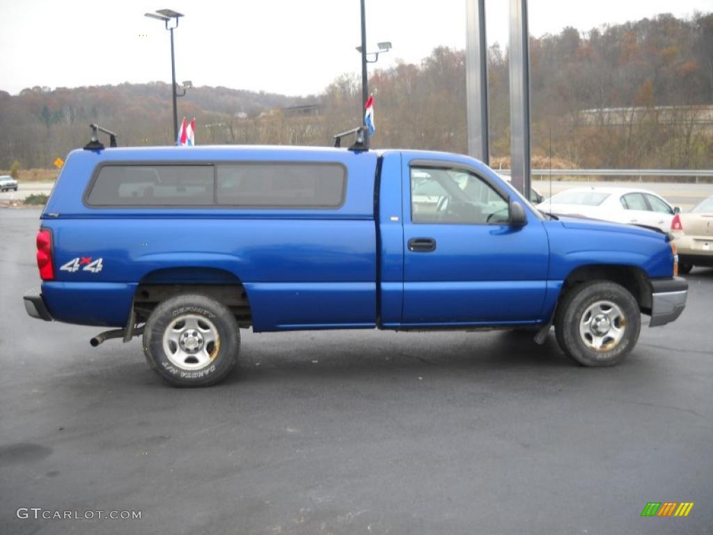 2004 Silverado 1500 LS Regular Cab 4x4 - Arrival Blue Metallic / Dark Charcoal photo #3