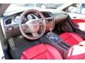 Magma Red Silk Nappa Leather Prime Interior Photo for 2010 Audi S5 #39313641