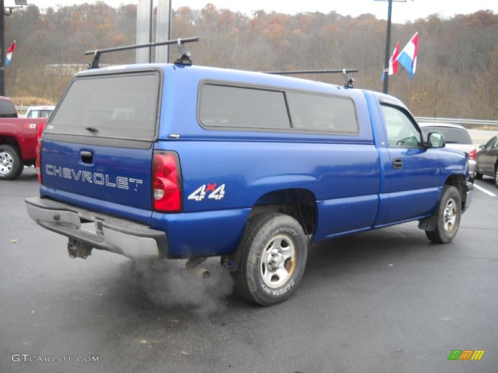 2004 Silverado 1500 LS Regular Cab 4x4 - Arrival Blue Metallic / Dark Charcoal photo #4