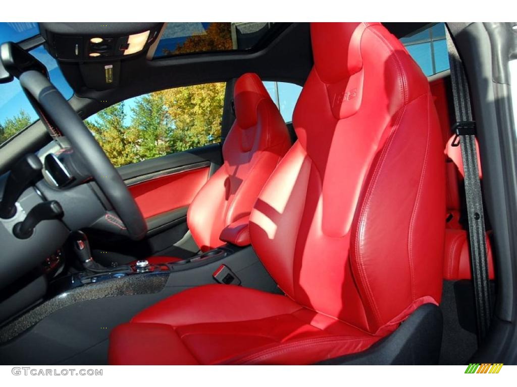 Magma Red Silk Nappa Leather Interior 2010 Audi S5 4.2 FSI quattro Coupe Photo #39313657