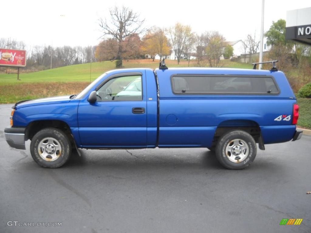2004 Silverado 1500 LS Regular Cab 4x4 - Arrival Blue Metallic / Dark Charcoal photo #6
