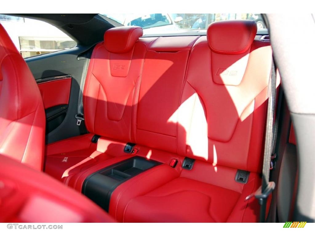 Magma Red Silk Nappa Leather Interior 2010 Audi S5 4.2 FSI quattro Coupe Photo #39313721