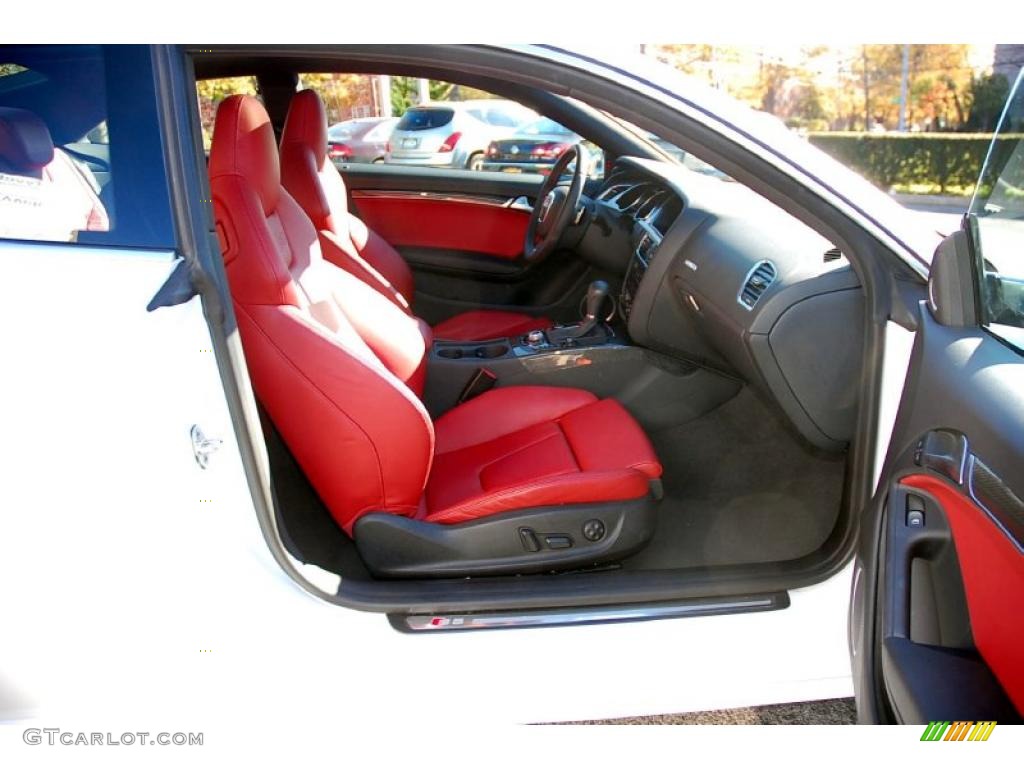 Magma Red Silk Nappa Leather Interior 2010 Audi S5 4.2 FSI quattro Coupe Photo #39313761