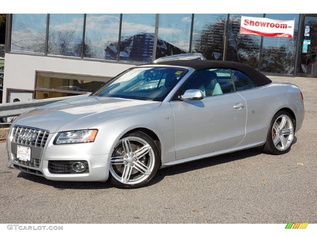 Ice Silver Metallic 2010 Audi S5 3.0 TFSI quattro Cabriolet Exterior Photo #39313813