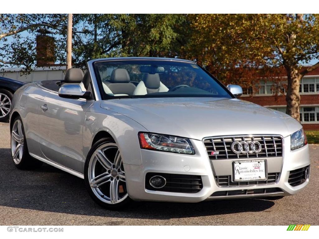 Ice Silver Metallic 2010 Audi S5 3.0 TFSI quattro Cabriolet Exterior Photo #39313873