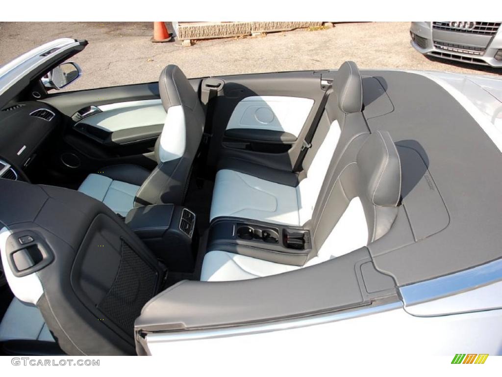 Pearl Silver Silk Nappa Leather Interior 2010 Audi S5 3.0 TFSI quattro Cabriolet Photo #39314061