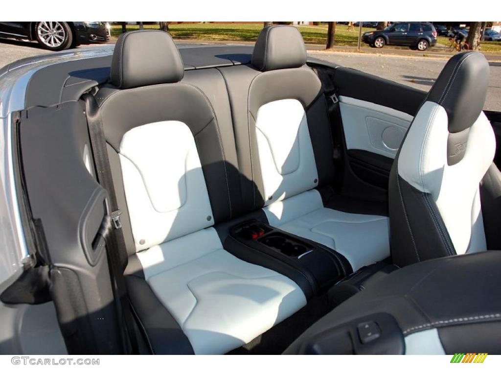 Pearl Silver Silk Nappa Leather Interior 2010 Audi S5 3.0 TFSI quattro Cabriolet Photo #39314081