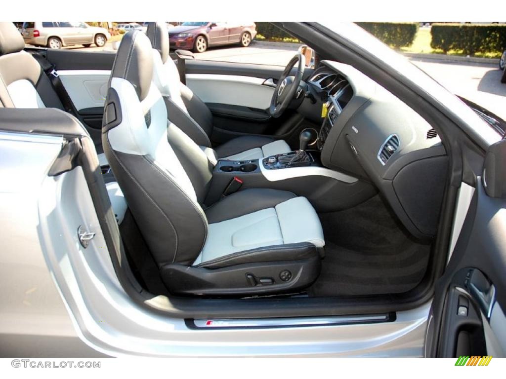 Pearl Silver Silk Nappa Leather Interior 2010 Audi S5 3.0 TFSI quattro Cabriolet Photo #39314097