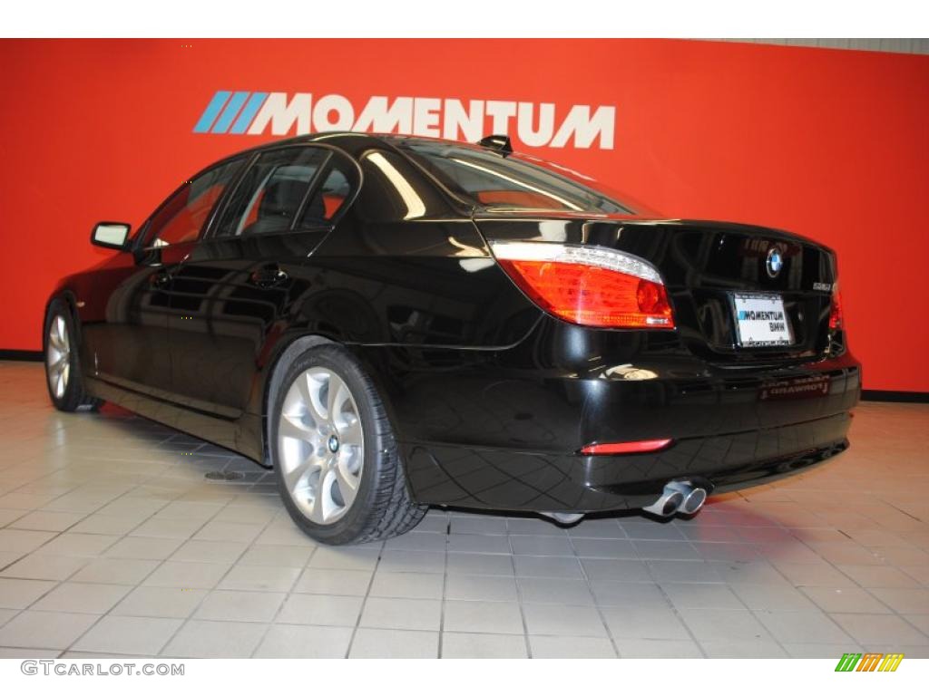 2008 5 Series 535i Sedan - Jet Black / Black photo #16