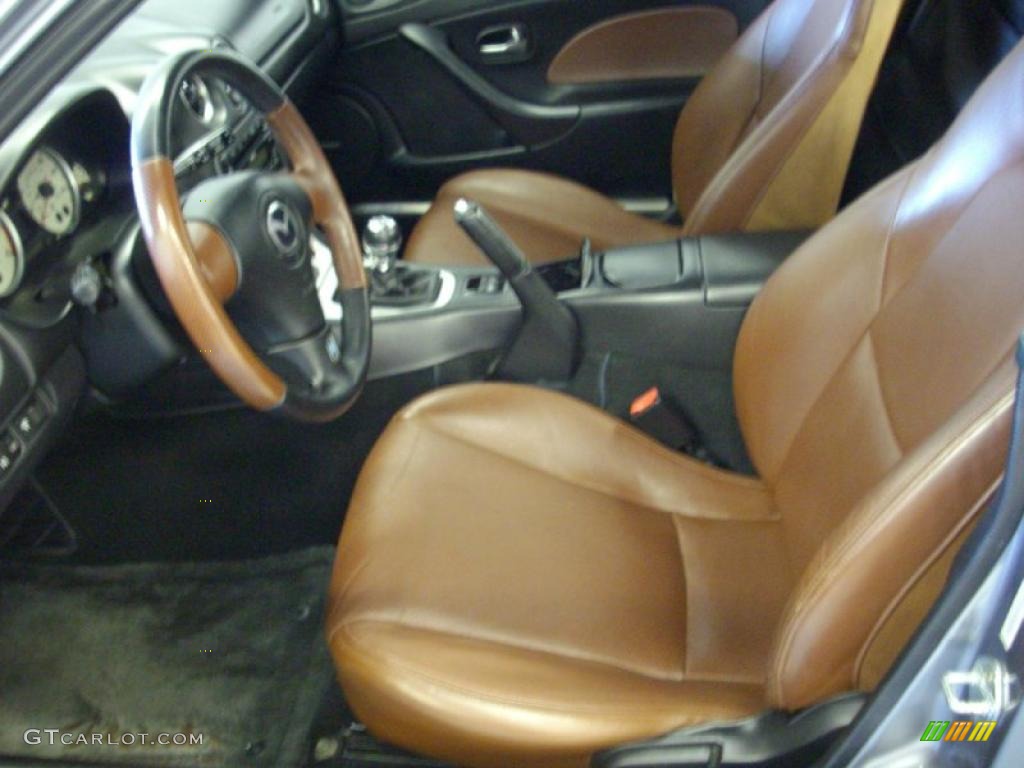 Saddle Brown Interior 2002 Mazda MX-5 Miata LS Roadster Photo #39315553