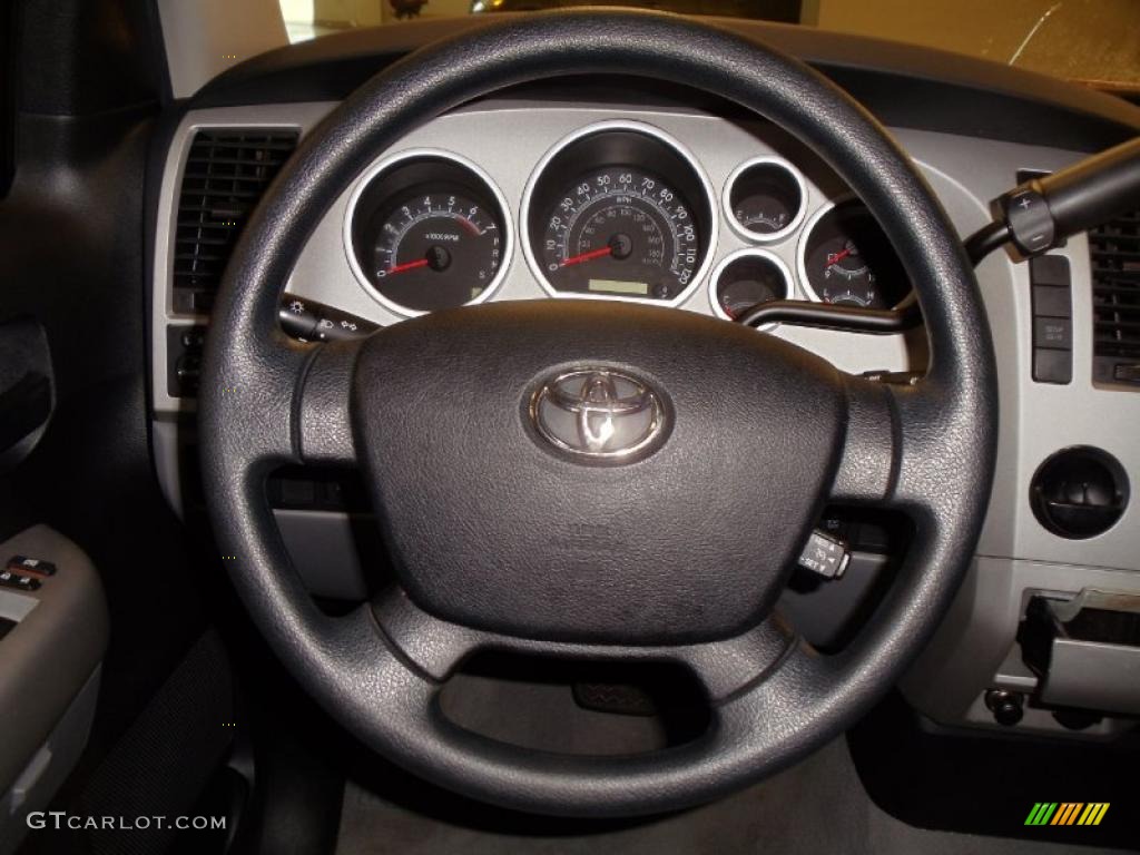 2007 Toyota Tundra SR5 Double Cab Graphite Gray Steering Wheel Photo #39316101