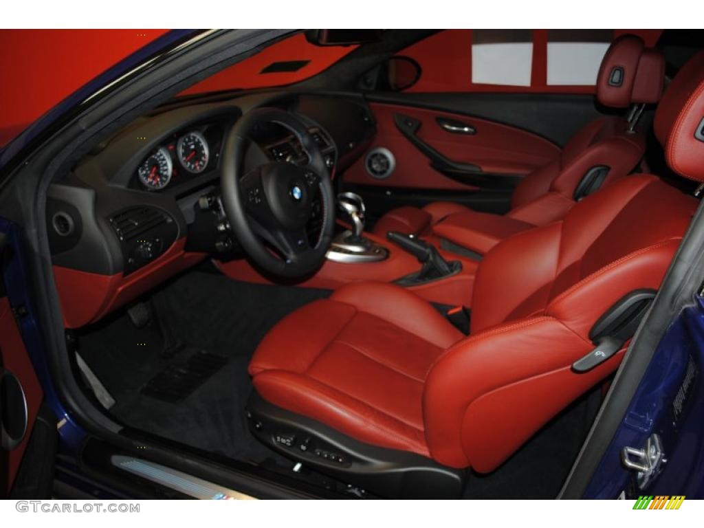 Indianapolis Red Interior 2010 BMW M6 Coupe Photo #39317225
