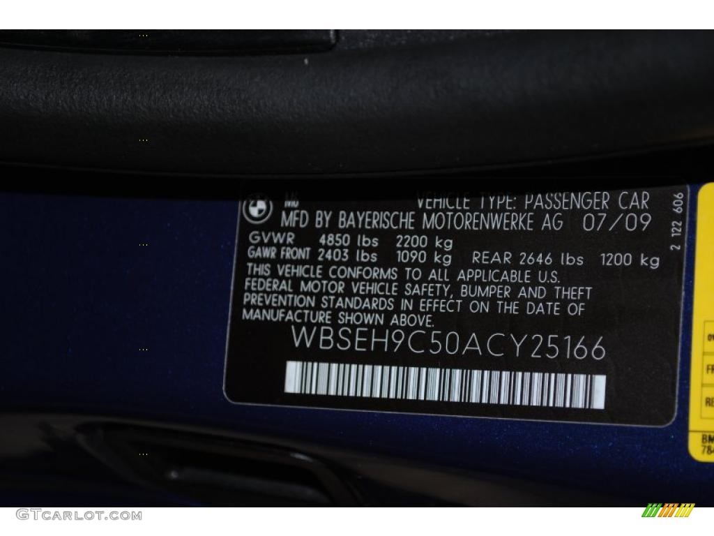 2010 BMW M6 Coupe Info Tag Photo #39317249
