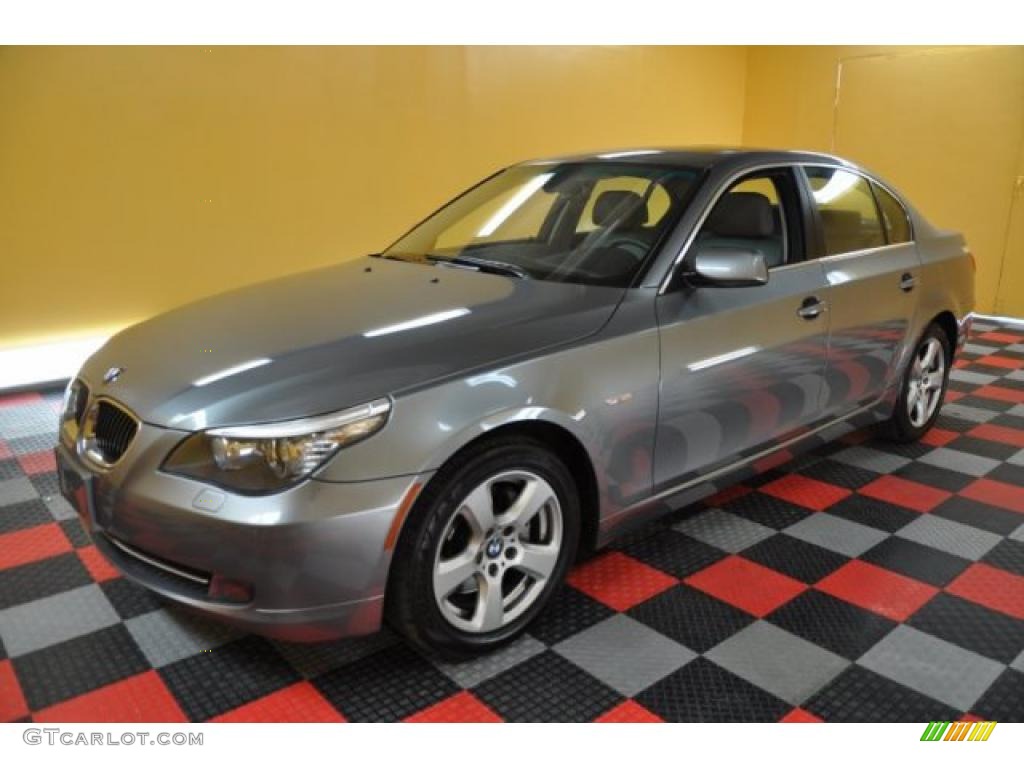 2008 5 Series 535xi Sedan - Space Grey Metallic / Grey photo #2