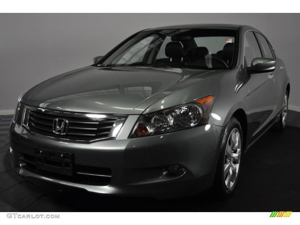 2009 Accord EX-L V6 Sedan - Mystic Green Metallic / Black photo #1