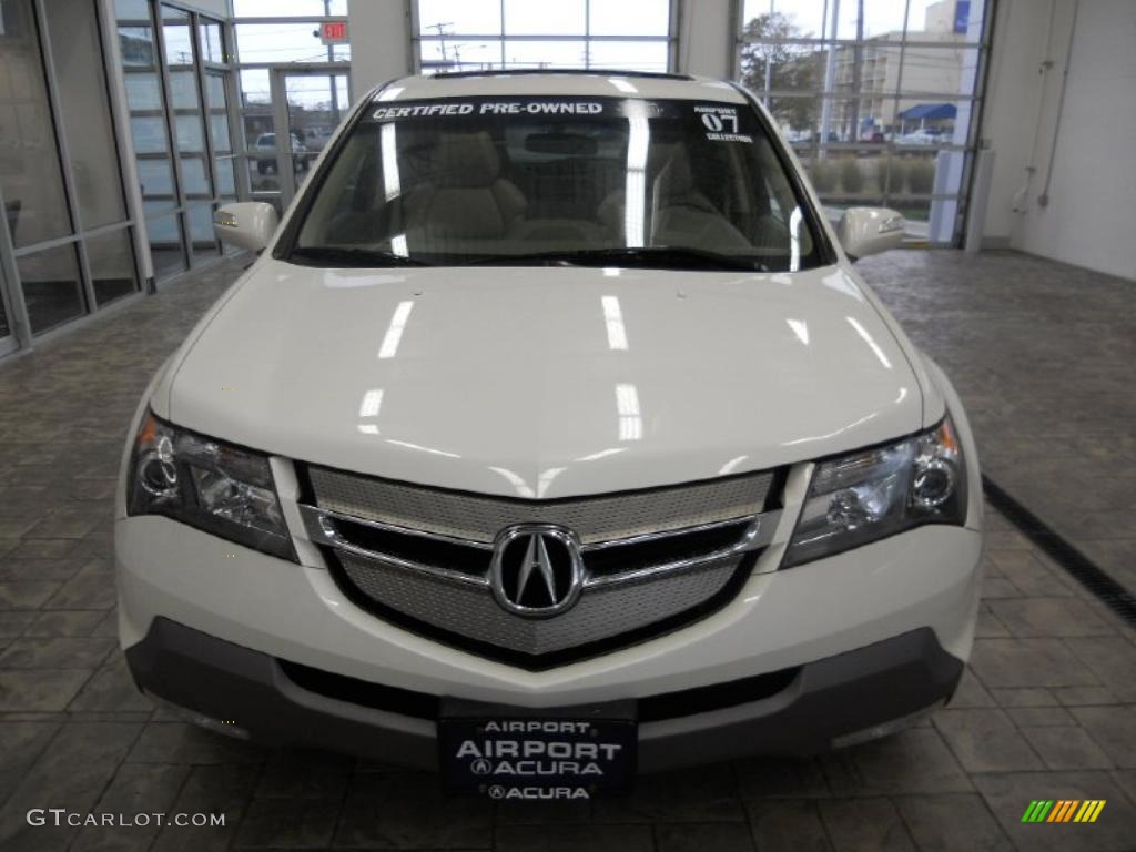 2007 MDX Technology - Aspen White Pearl / Parchment photo #2