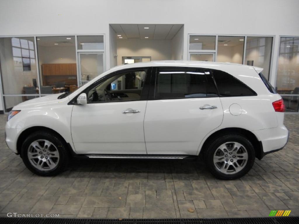 2007 MDX Technology - Aspen White Pearl / Parchment photo #8