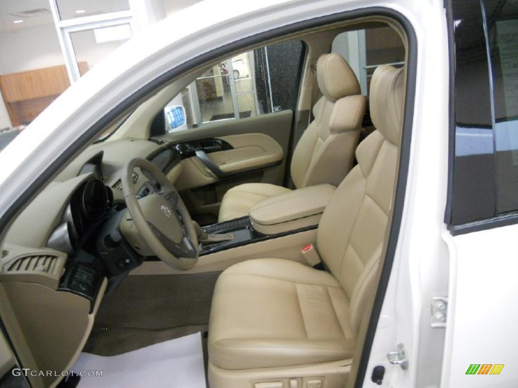 2007 MDX Technology - Aspen White Pearl / Parchment photo #15