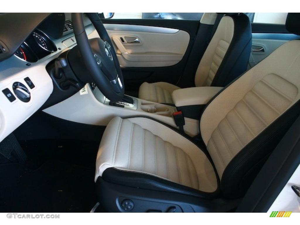 Cornsilk Beige/Black Interior 2011 Volkswagen CC Lux Photo #39322217