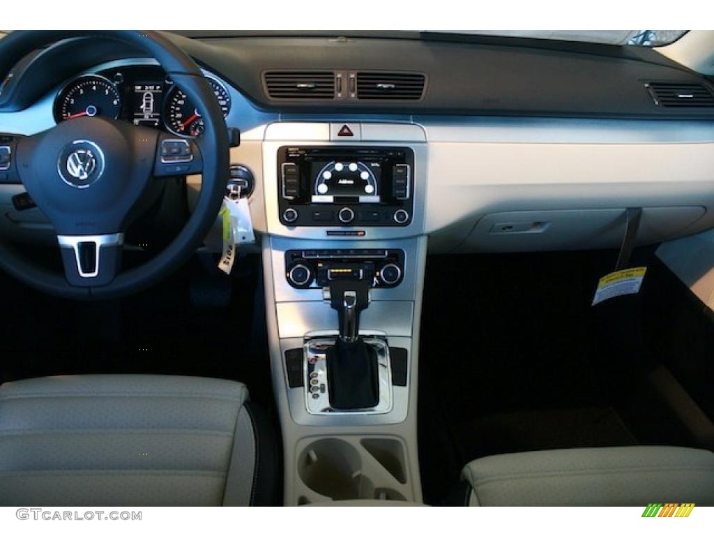2011 Volkswagen CC Lux Cornsilk Beige/Black Dashboard Photo #39322229