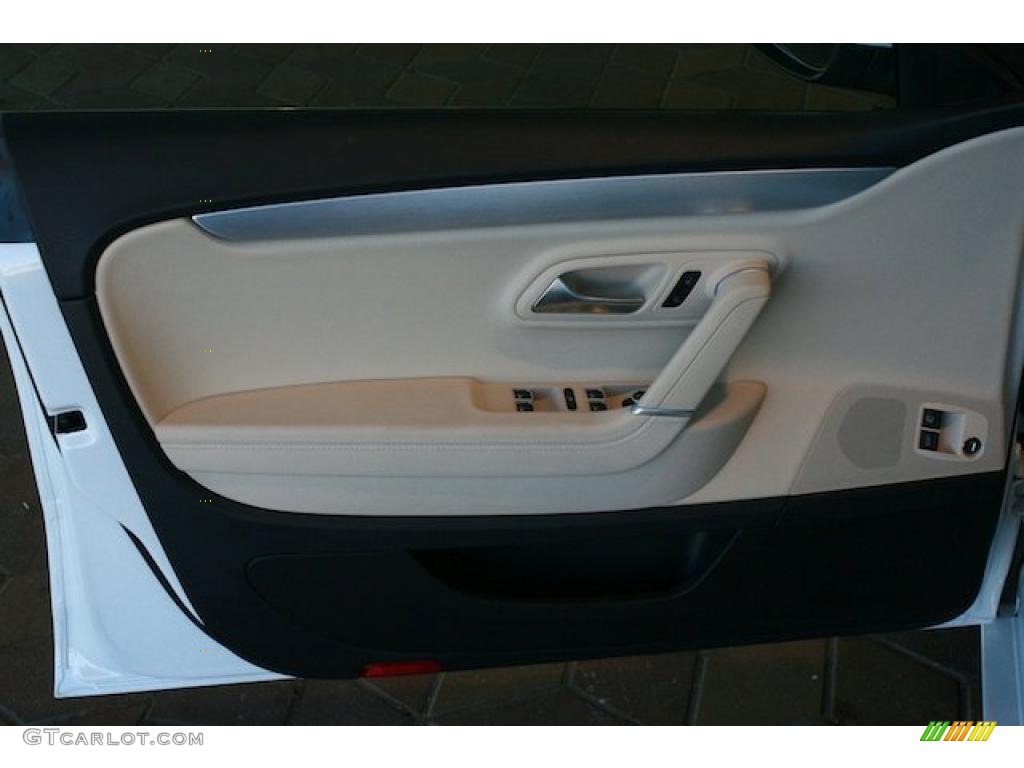 2011 Volkswagen CC Lux Cornsilk Beige/Black Door Panel Photo #39322277