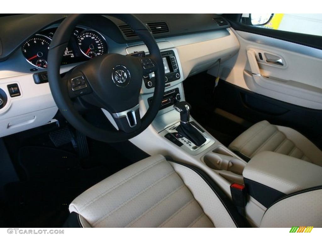 Cornsilk Beige/Black Interior 2011 Volkswagen CC Lux Photo #39322285