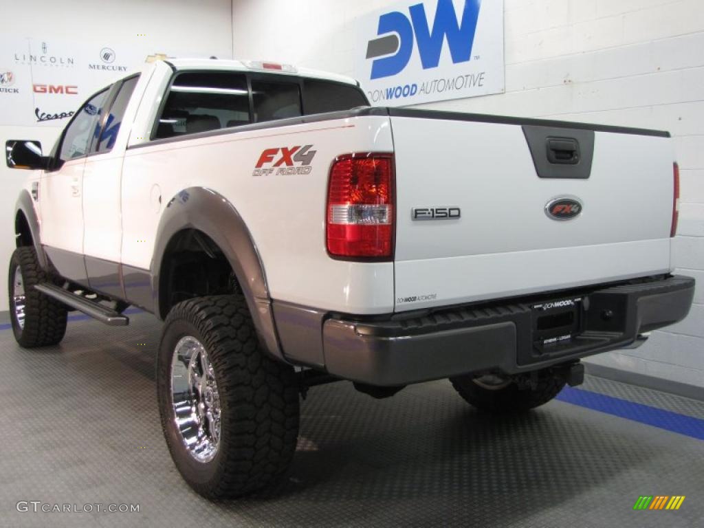 2004 F150 FX4 SuperCab 4x4 - Oxford White / Black photo #3