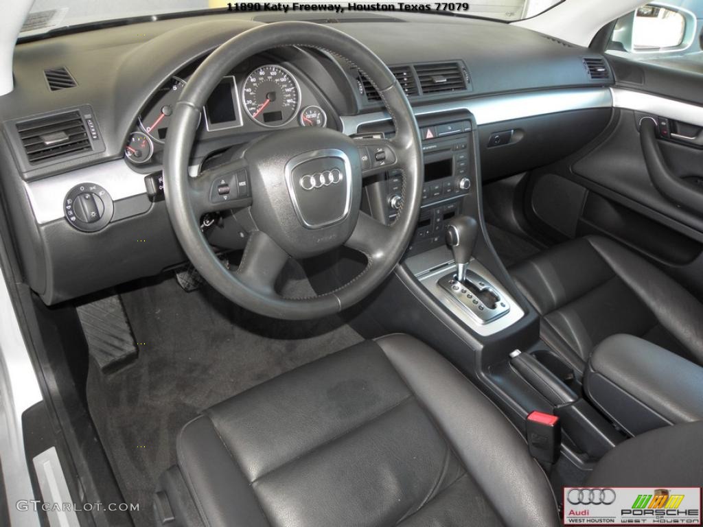 Ebony Interior 2007 Audi A4 2.0T Sedan Photo #39327160