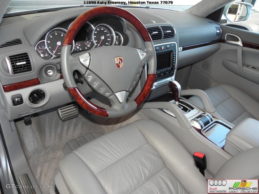 2008 Porsche Cayenne Turbo Stone/Steel Grey Dashboard Photo #39327648