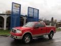 2007 Bright Red Ford F150 Lariat SuperCab 4x4  photo #1