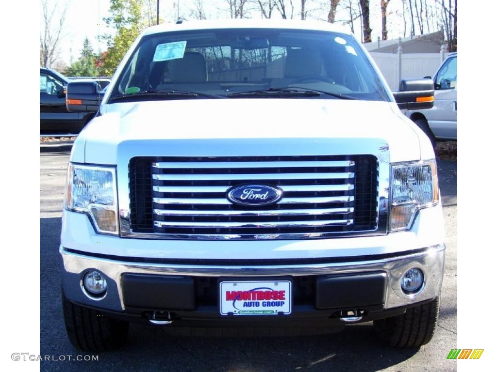 2010 F150 XLT SuperCab 4x4 - Oxford White / Tan photo #6