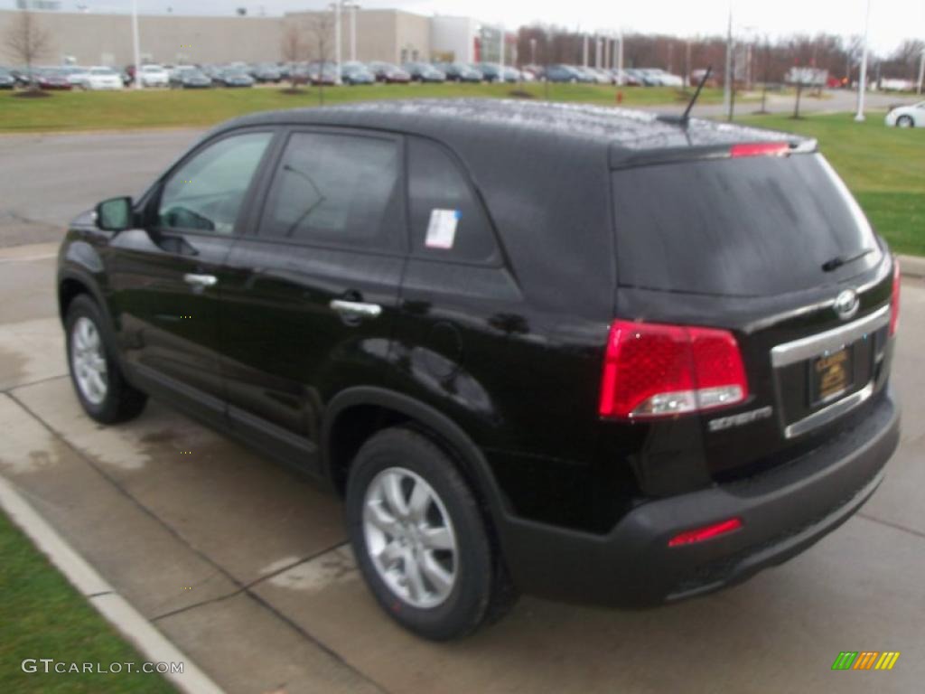 2011 Sorento LX - Ebony Black / Black photo #4