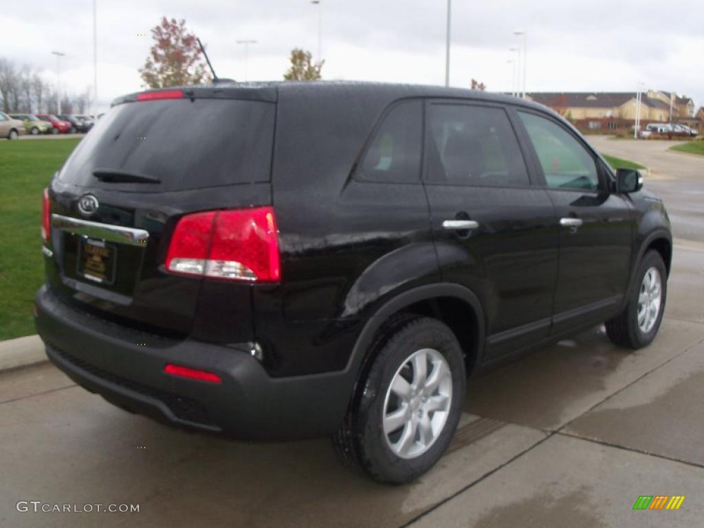 2011 Sorento LX - Ebony Black / Black photo #6