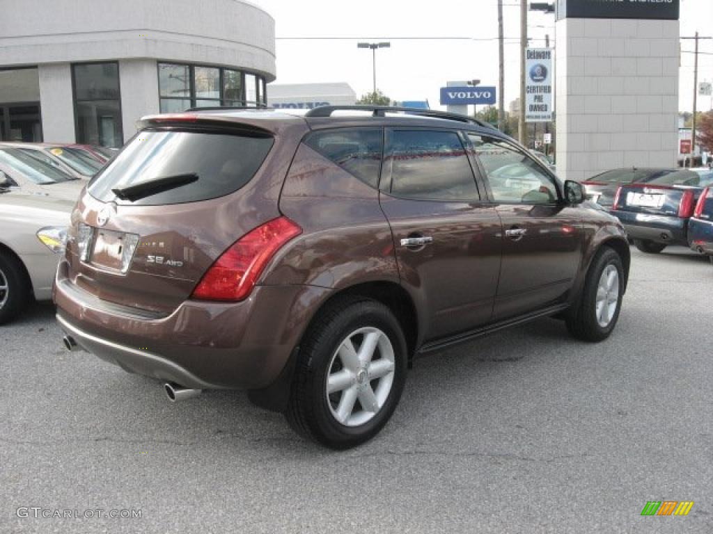 2004 Murano SE AWD - Deep Bordeaux Metallic / Cafe Latte photo #6